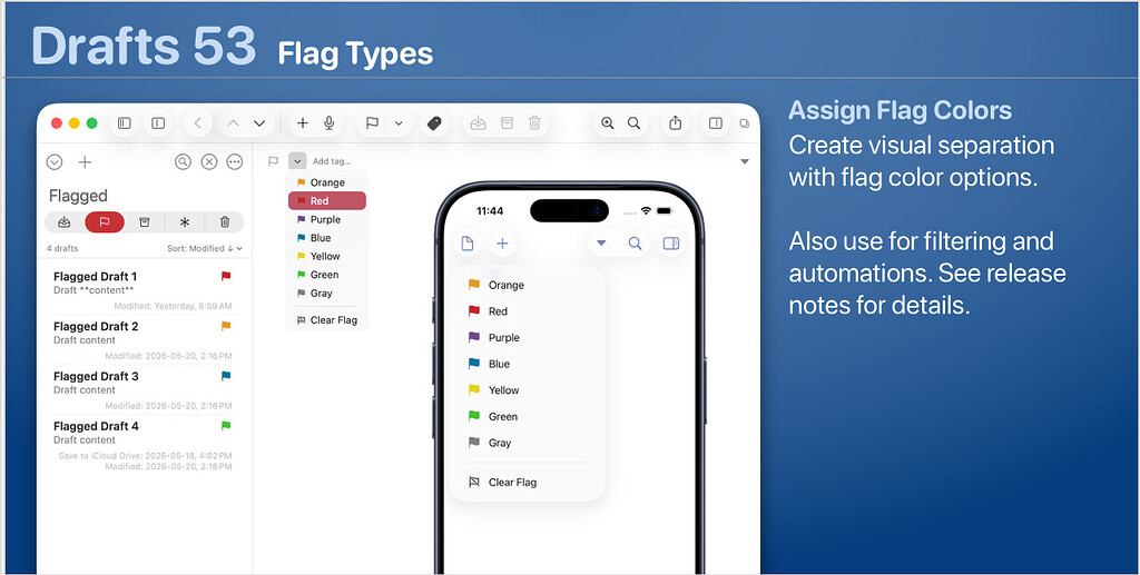 Drafts 53 released - Flag Types