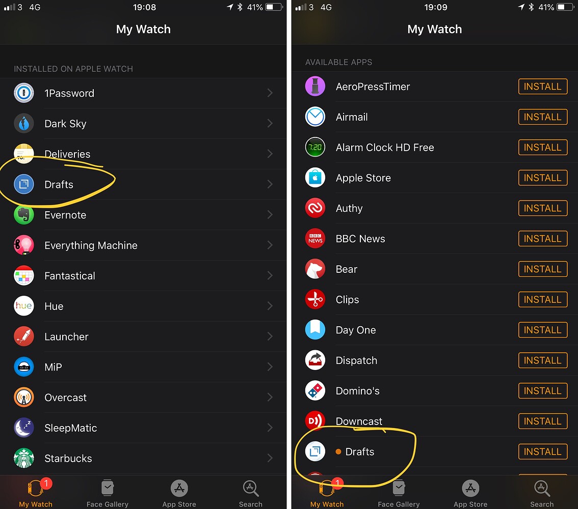 Apple Watch app missing in drafts 5? Issues Drafts Community